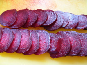 sliced beetroot