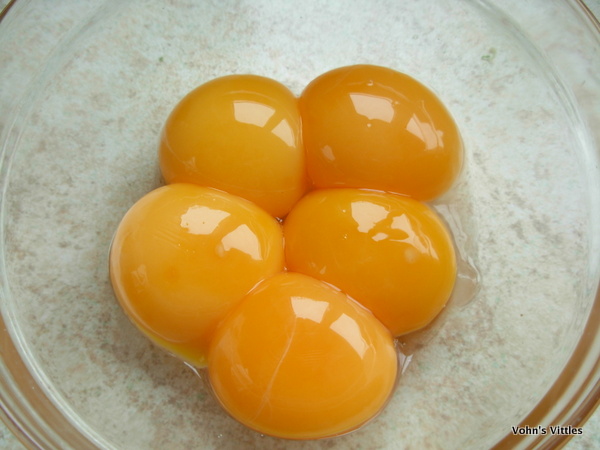 Five egg yolks