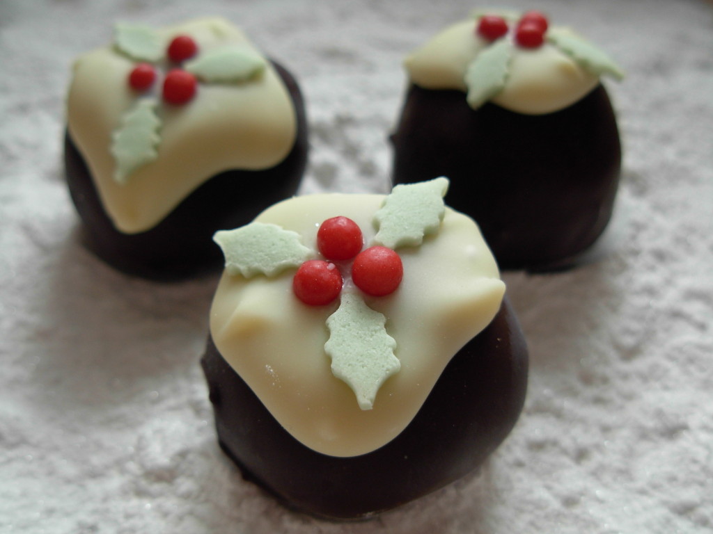 Christmas pudding truffles