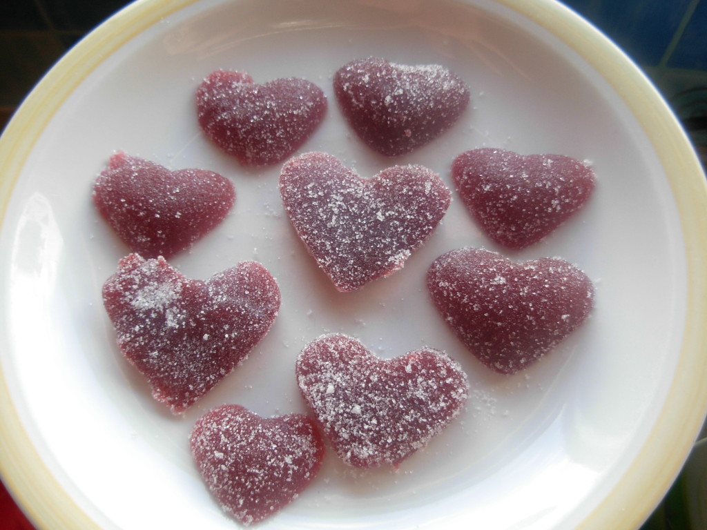 Strawberry chilli jelly hearts Valentine recipe