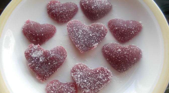 Strawberry chilli jelly hearts