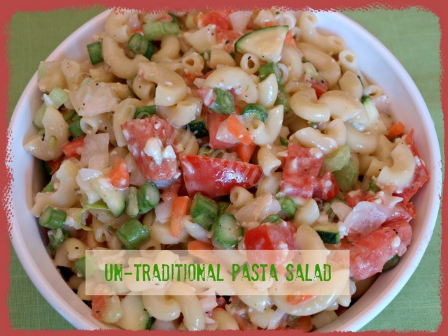 Untraditional pasta salad