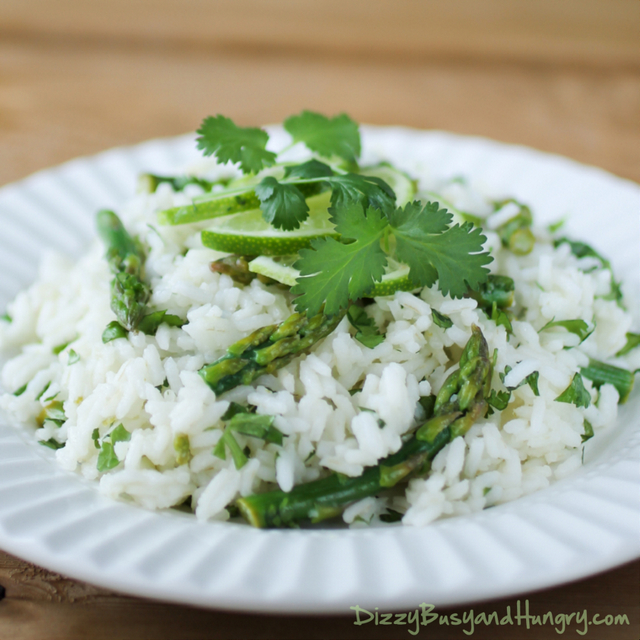 cilantro lime asparagus rice