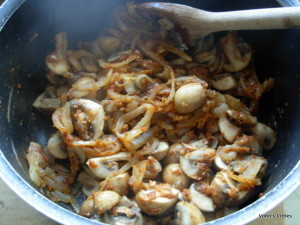 Mushroom stroganoff - add spices