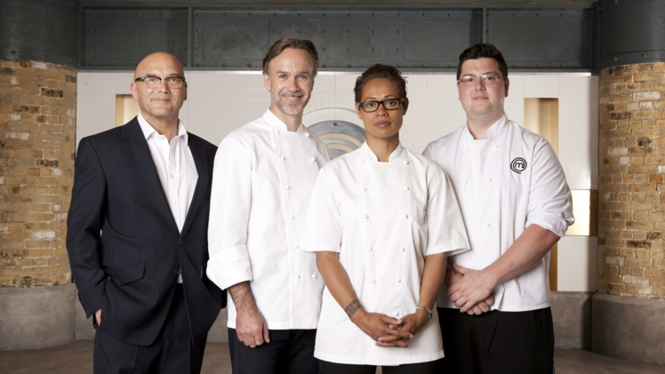 Jamie Scott with Greg Wallace - Marcus Wareing - Monica Galetti